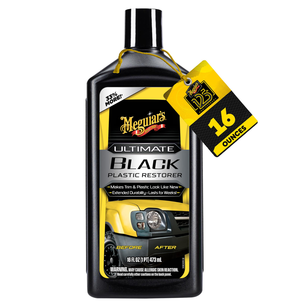 Meguiars Ultimate Black Plastic Restorer, 16OZ BT, 6/CV