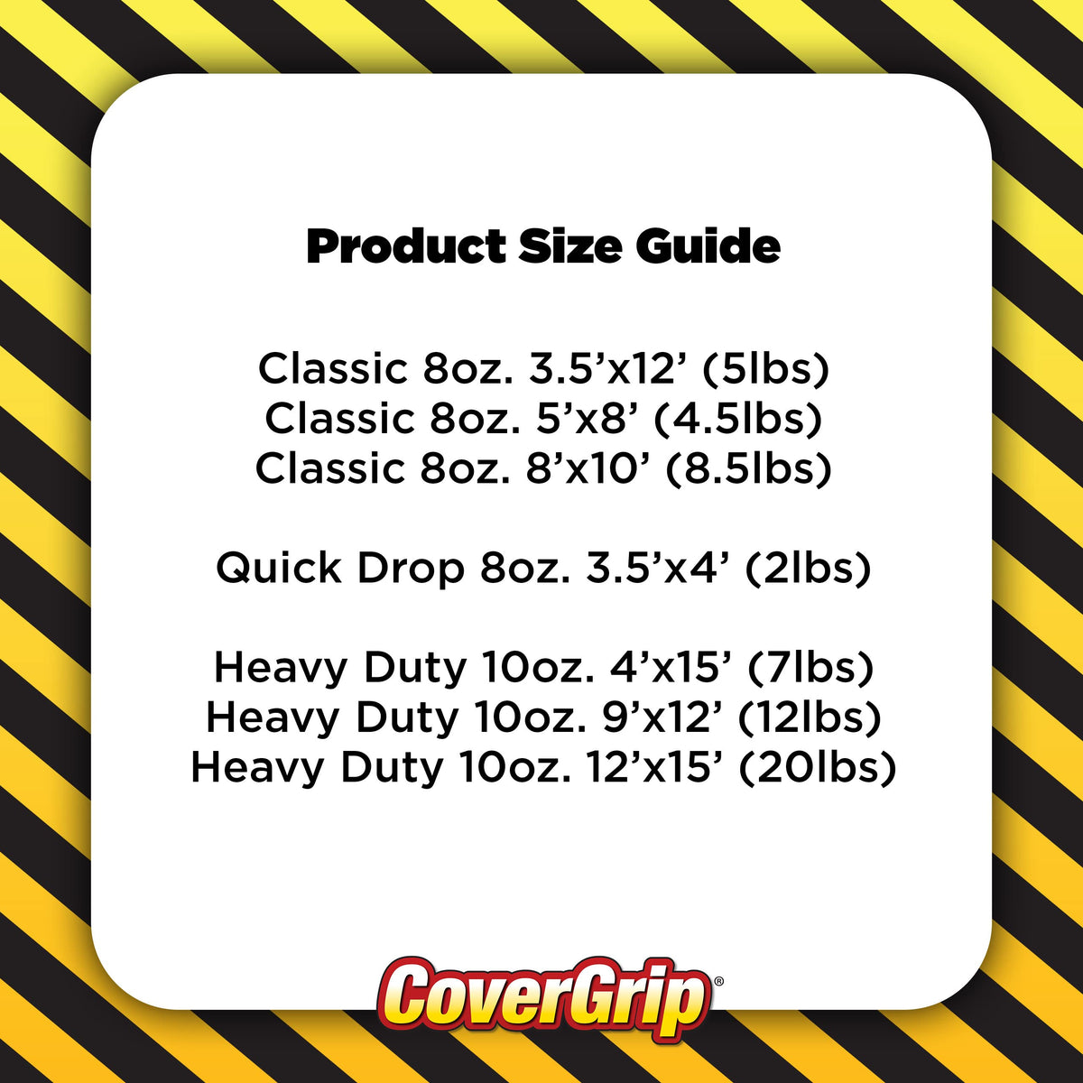 CoverGrip 8 oz Canvas Safety Drop Cloth, 3.5' x 12'