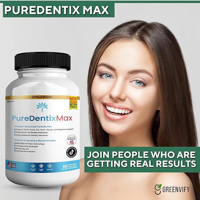DentimPure Max Extra Strength Probiotic Supplement with 40 Billion CFU – Supports Teeth, Gums, Ear, Nose, Throat & Digestive Health – 60 Capsules (2)