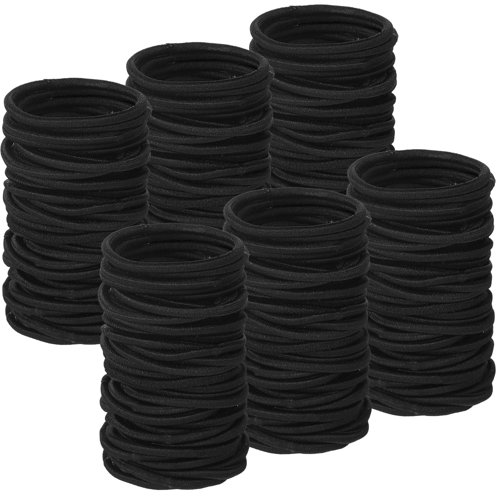 Canlierr 1000 Pcs Elastics Hair Ties Bulk Ponytail Holders Hair Bands Small Elastic Band Accessories for Women Men Straight Thick Curly(Black,2 mm)
