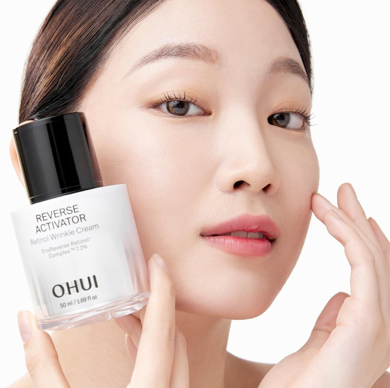 O HUI Reverse Activator Retinol Fine Wrinkle Cream | Korean Skin Care | Comfortable Retinol Cream for Face | Minimal to no irritation | Peptide | Wrinkles Visibly Reduced by 42% in 8 Weeks