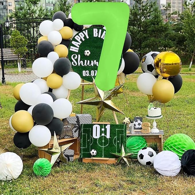Fluorescent Green Number Balloon 40 inch Giant Foil Helium Balloons Green Number 1 Balloon for 1st Birthday Party Decorations