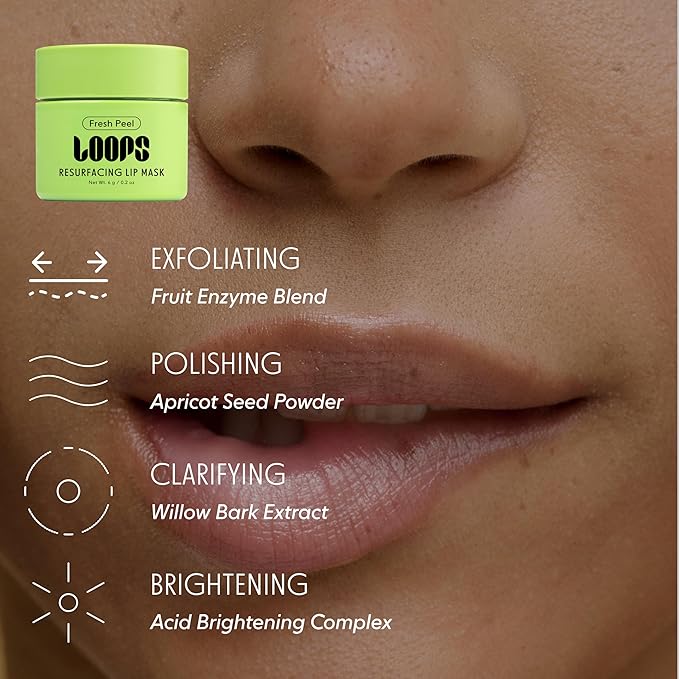 LOOPS Luxe Lips Trio Ultra Hydrating Lip Masks - Exfoliate, and Restore Hydration Below the Surface - Lip Balm - Gifts for Women