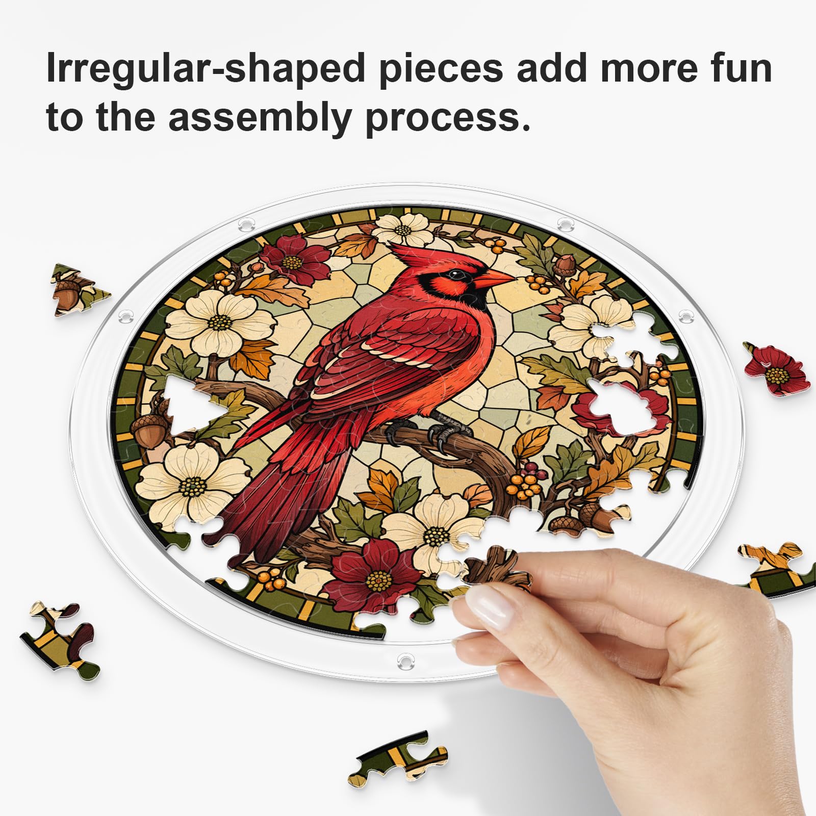 UNIQGIFTS Acrylic Puzzle Suncatcher, Sun Catchers Puzzle for Window Hanging