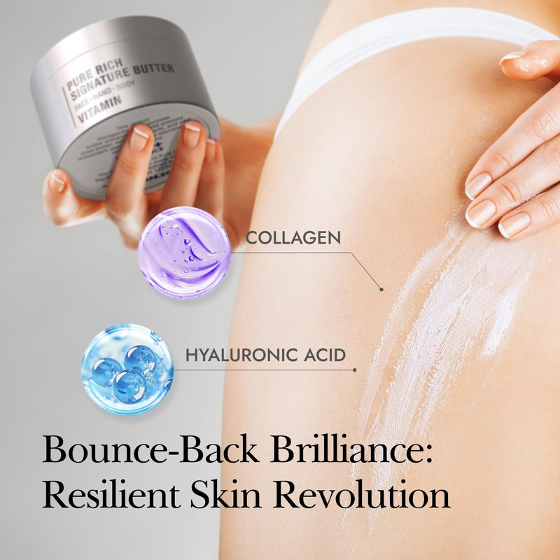 THERAPISPA Moisturizing Body Butter – Rich Body Cream with Shea Butter, Ceramides, Collagen & Vitamin B5 to Repair & Soften Dry, Cracked Skin (Gold, 7.0 fl oz)