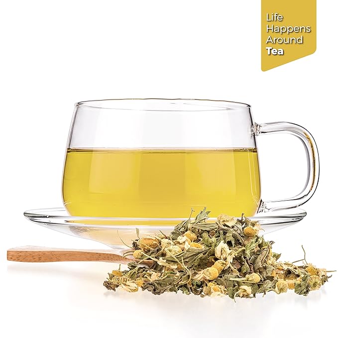 Tealyra - Chamomile and Spearmint - Herbal Loose Leaf Tea - Calming and Relaxing Tea - Caffeine-Free - 100% Natural Ingredients - 110g (4-ounce)