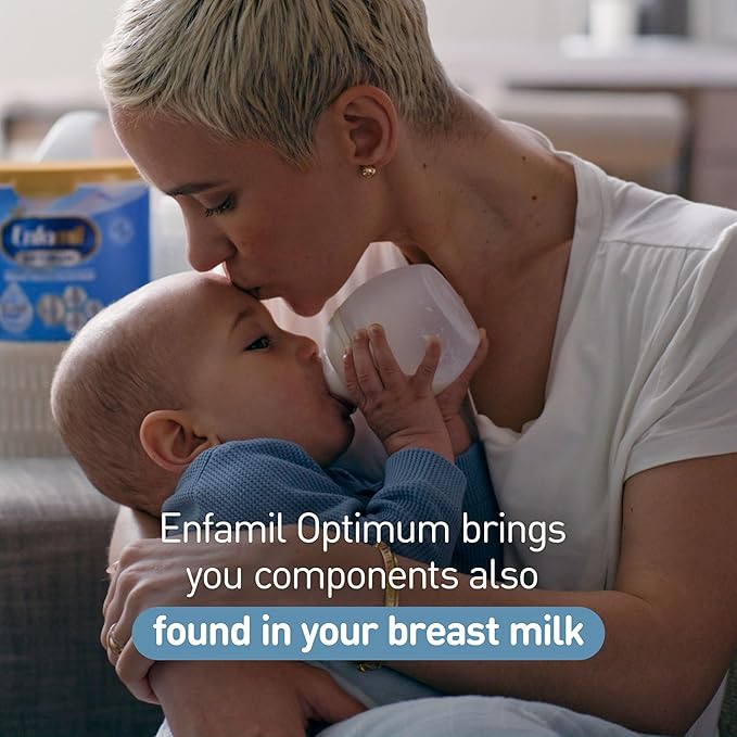 Enfamil Optimum (Enspire), Our Closest Formula to Breast Milk, Immune-Supporting Lactoferrin and Brain-Supporting DHA Baby Formula, Powder 20.5 Oz Tub (Pack of 3)