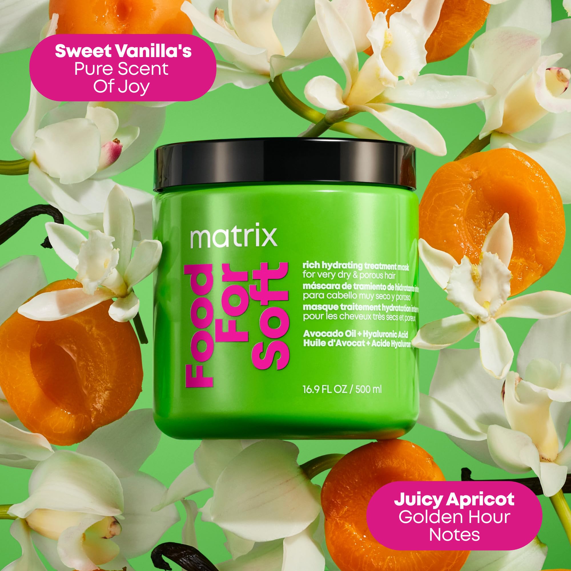 MATRIX Food For Soft Rich Hydrating Hair Mask - Deep Conditioner For Dry & Brittle Hair, Adds Shine & Softness, With Avocado Oil & Hyaluronic Acid, Replenishes Moisture