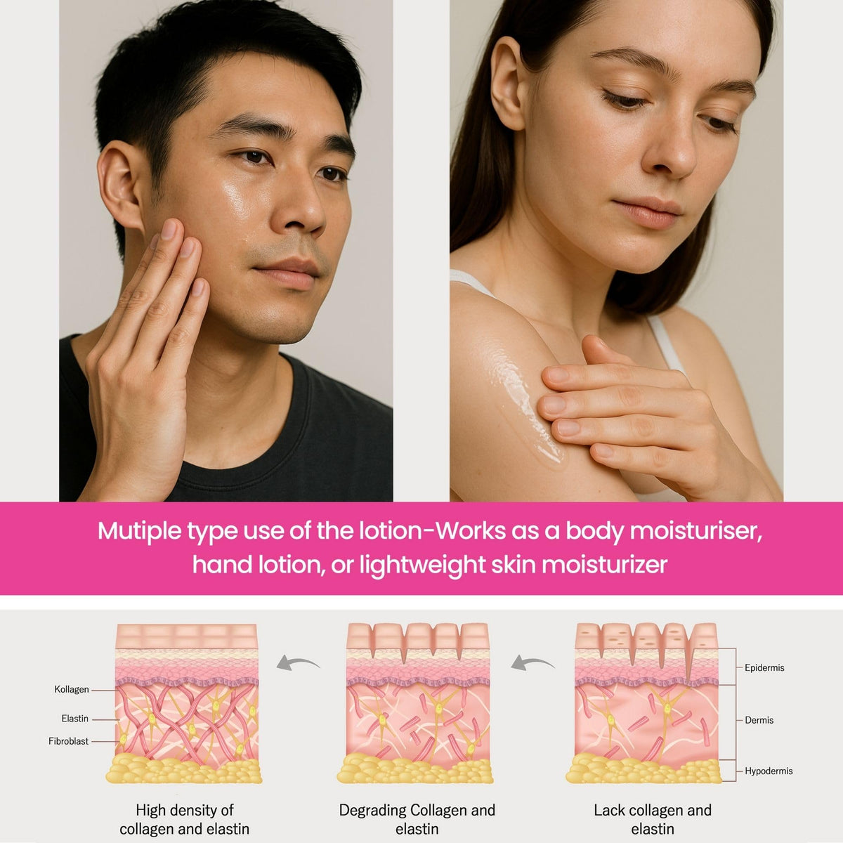 Kikumasamune Daily Moisturizer 2-in-1 Facial Toner Lotion & Natural Makeup Remover Liquid, Organic Facial Cleanser for Women & Men by Fermented Rice & Amino Acid, 16.9+16.9 Fl Oz NO NEED FACE WASH