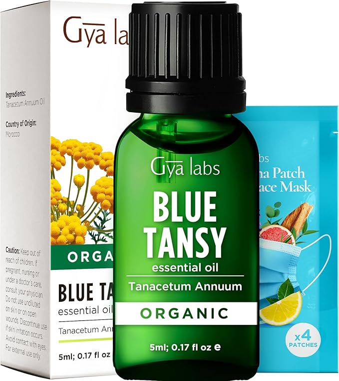 Gya Labs Blue Tansy Essential Oil - 0.17 Fl Oz - for Hair, Skin, Diffuser, Aromatherapy & DIY Candle Making Scent