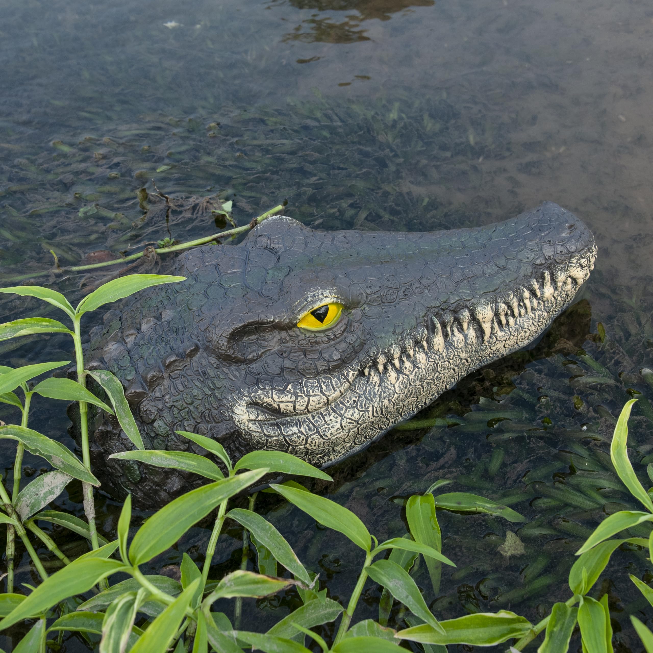 Floating Alligator Head Pond Decor, Realistic Crocodile Head Pool Ornament