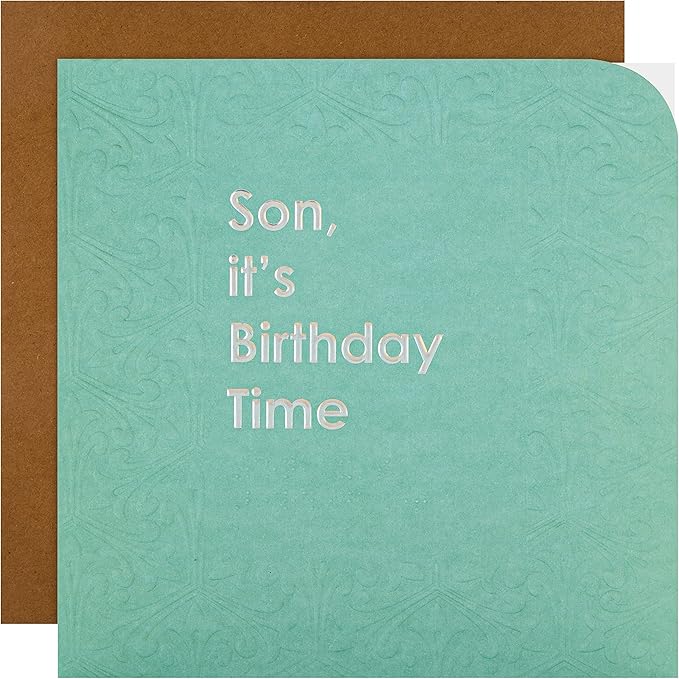 Hallmark Braille Birthday Card for Son - Contemporary Patterned Design