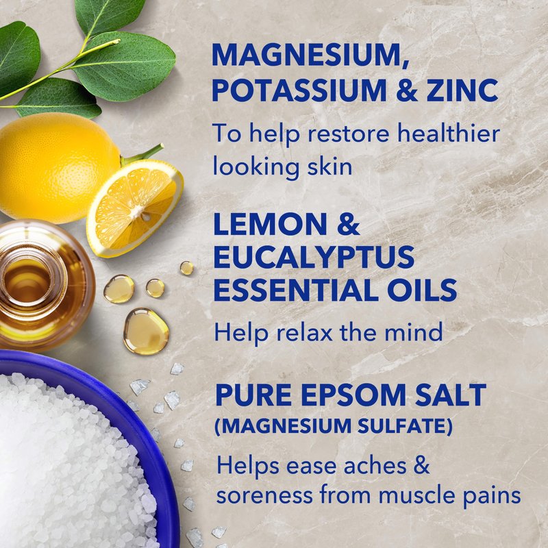 Dr Teal's Epsom Salt Restorative Minerals Soak with Magnesium, Potassium, Zinc & Eucalyptus Essential Oils, 3 lbs (Pack of 4)