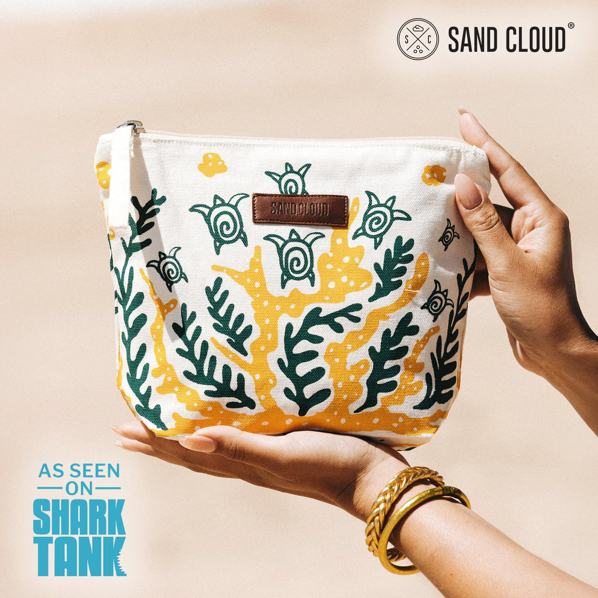 Sand Cloud Zipper Pouch - Durable & Stylish Canvas Pouch for Travel &Work