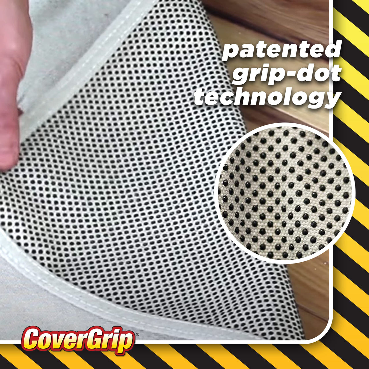 CoverGrip 8 oz Canvas Safety Drop Cloth, 3.5' x 12'