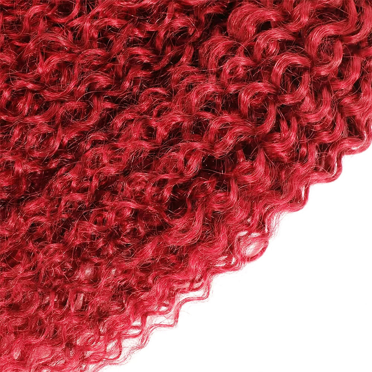 Red Curly Human Hair Bundles 30 Inch Kinky Curly Single Bundle Human Hair Light Red Color Unprocessed Native Virgin Hair 100g Total Double Weft Human Hair Extensions for Women
