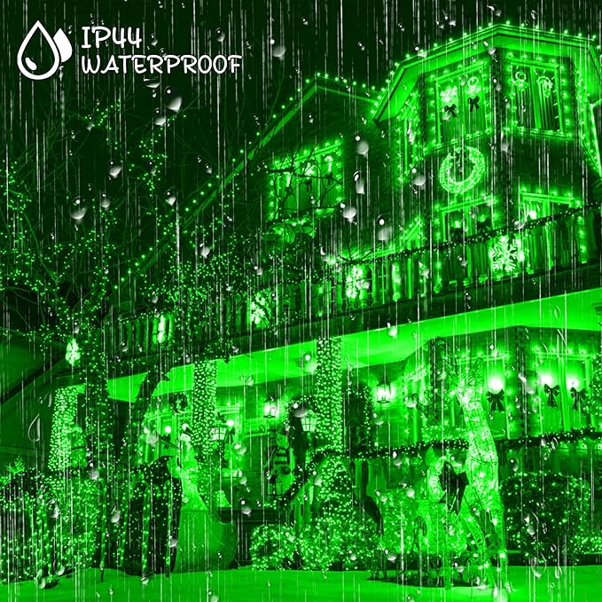 164Ft 500 LED Green St. Patrick's Day Lights, Waterproof 8 Twinkle with Memory Functions Green String Lights for Indoor Outdoor Tree Garden St. Patrick's Day Decoration