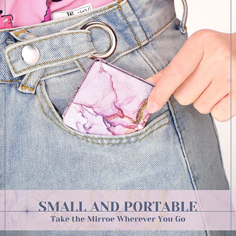 Cindeer 20 Pcs Compact Mirror Bulk Small Purse Portable Pocket Hand Double Sided Magnifying Makeup Mirror Square with 2X 1x Magnification for Girls Woman Mother Travel