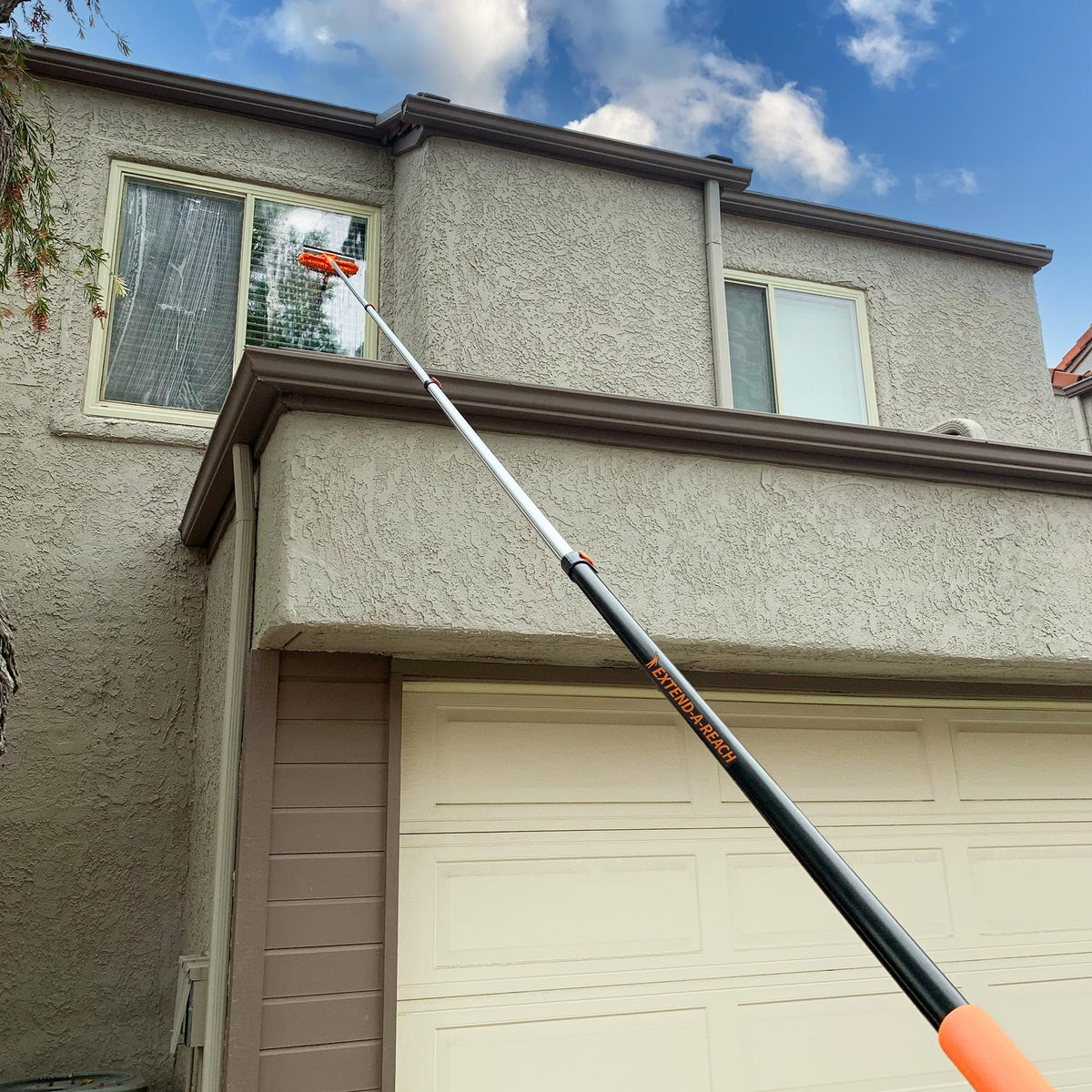 5-24 ft Long Telescoping Extension Pole // Multi-Purpose Extendable Pole with Universal Twist-on Metal Tip // Lightweight and Sturdy // Best Telescopic Pole for Painting, Dusting and Window Cleaning