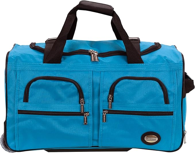 Rockland Rolling Duffel Bag, Black, 22"