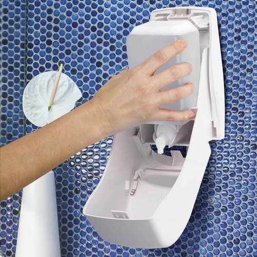 Scott Professional Foam Hair and Body Wash (91553), 1.0 L, Foaming, Light Blue, Fresh Scent, Manual Refills, (6 Bottles)