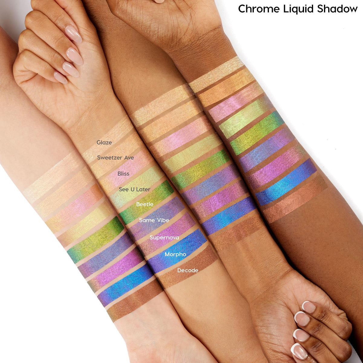 ColourPop Chrome Liquid Eyeshadow - Color-Shifting Chrome Eyeshadow with Long-Lasting & Ultra-Pigmented Formula - Glaze (0.05 oz)