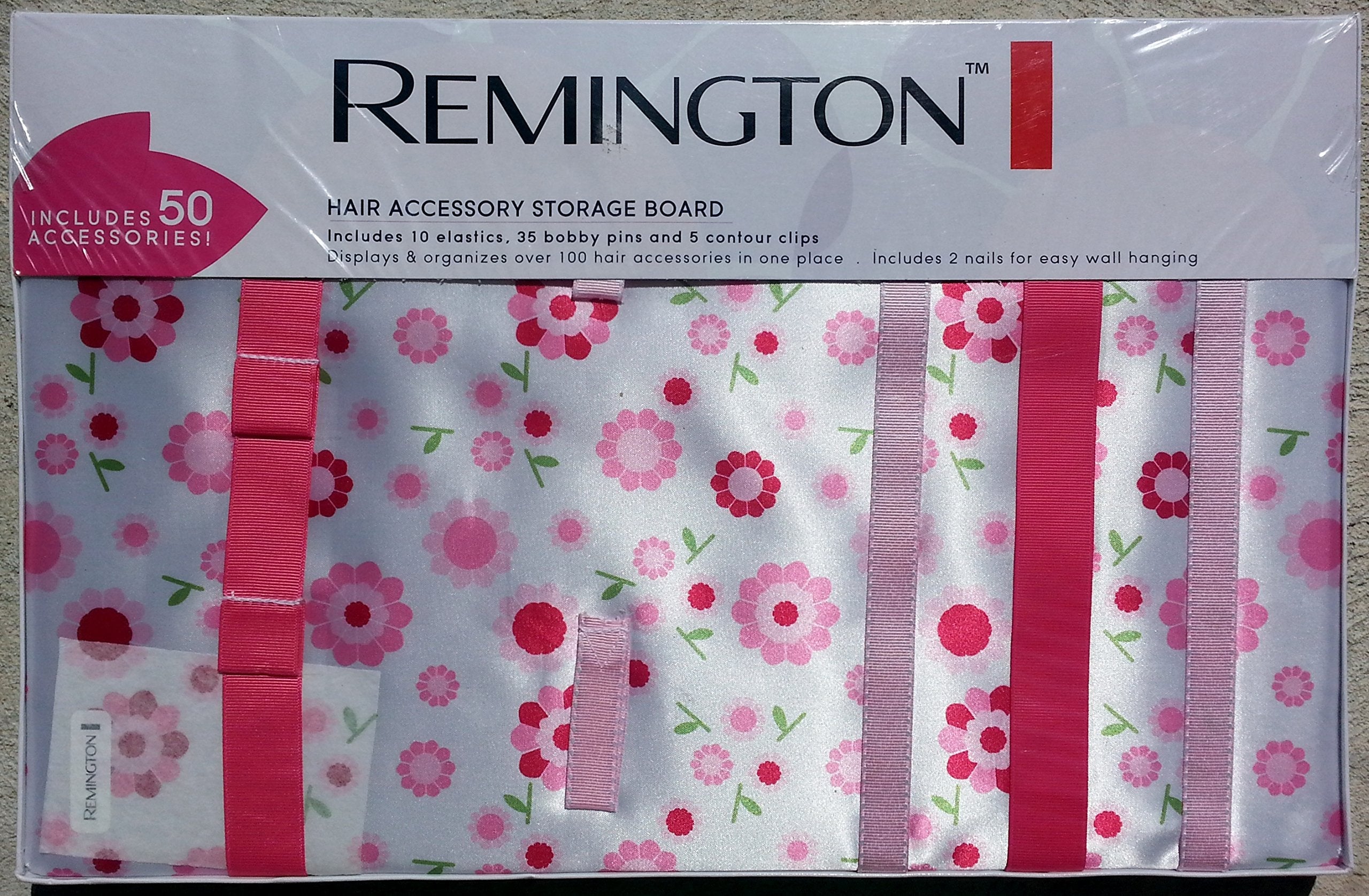 Remington Hair Accessory Storage Board Includes 50 Accessories!