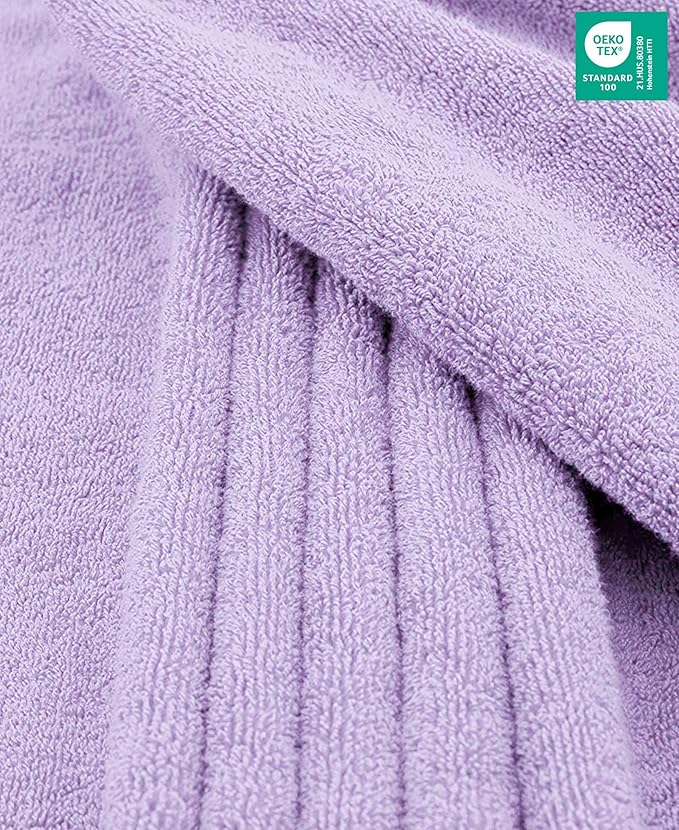 American Soft Linen Oversized Bath Sheet 40x80 Extra Large for Bathroom, 600 GSM 100% Cotton Turkish Jumbo Bathsheet Towels for Adults, Lilac Bath Sheet
