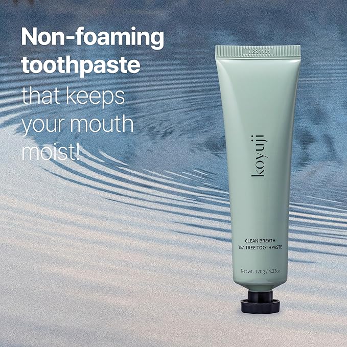 Toothpaste - Natural Toothpaste, Fluoride Free, SLS Free, Foamless, Vegan, Gum Health. Sensitive Teeth, Keep Mouth Moist. (4.23 Fl Oz (Pack of 3), Clean Breath Tea Tree)