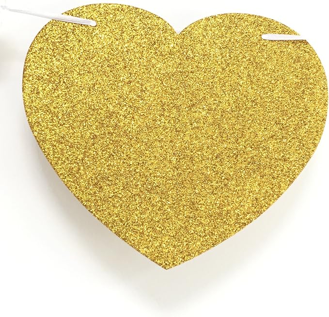 Cards and Gifts Banner Gold Glitter Letters Hang Bunting | Wedding Decorations | Bachelorette Party | Bridal Shower | Birthday Party Supplies Photo Prop