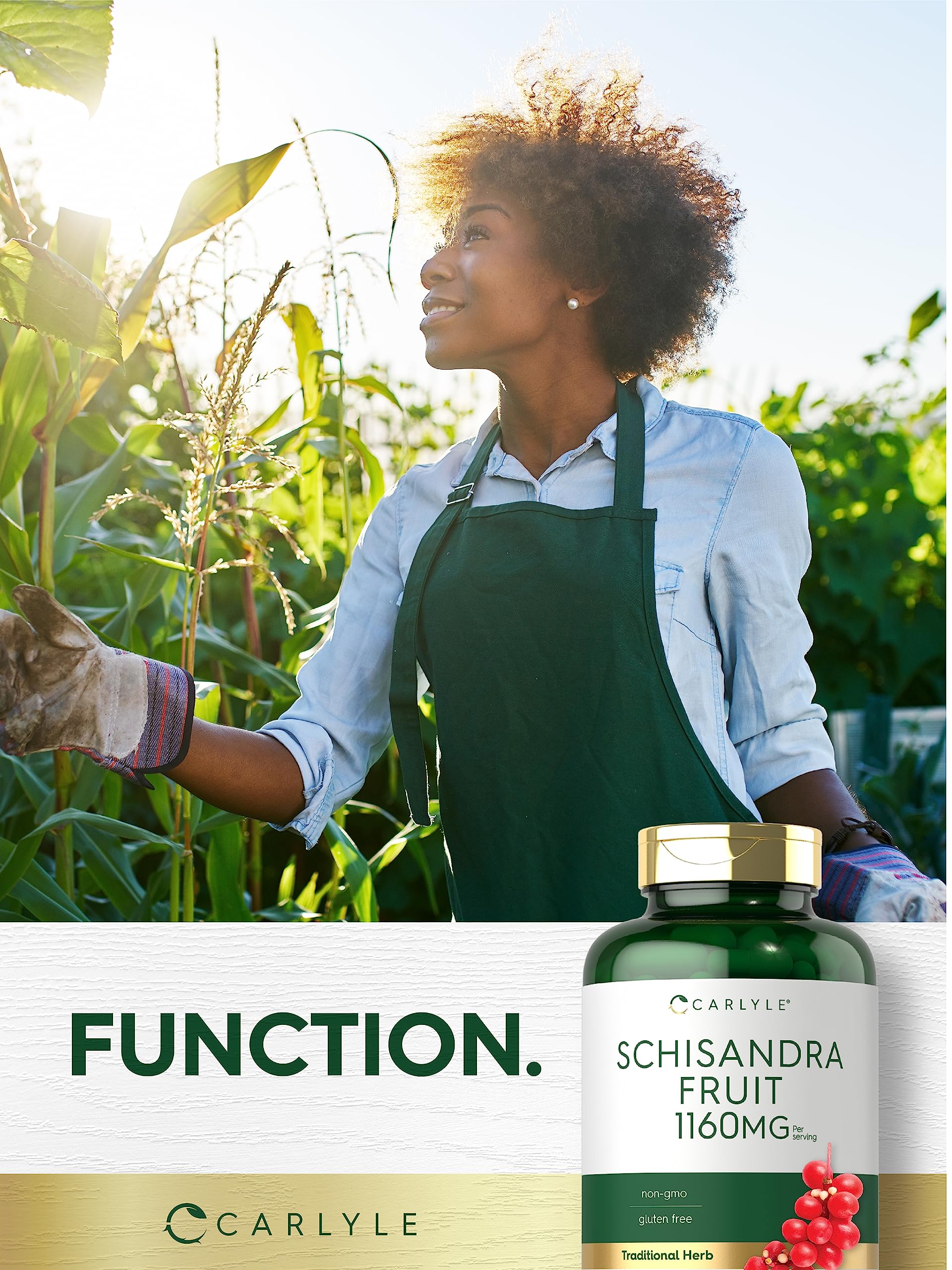 Carlyle Schisandra Supplement 1160 mg | 200 Capsules | Berry Fruit Extract | Non-GMO and Gluten Free