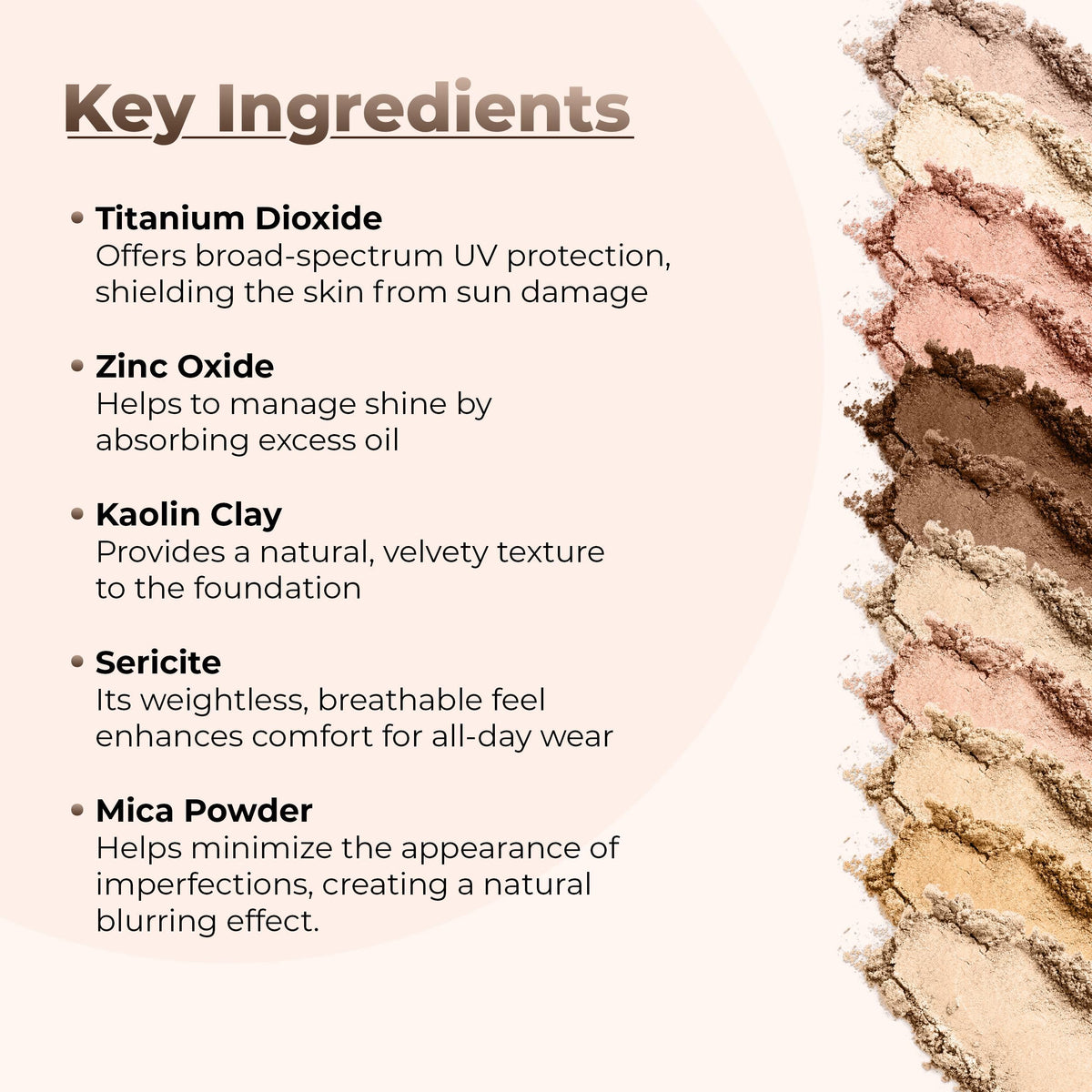 4pc Full Size Kit (Warm Shade) Mineral Makeup Matte Translucent Loose Foundation + Kabuki Brush + Concealer + Finishing Setting Powder + Bare Face Full Coverage SPF 30 All Skin Types Waterproof