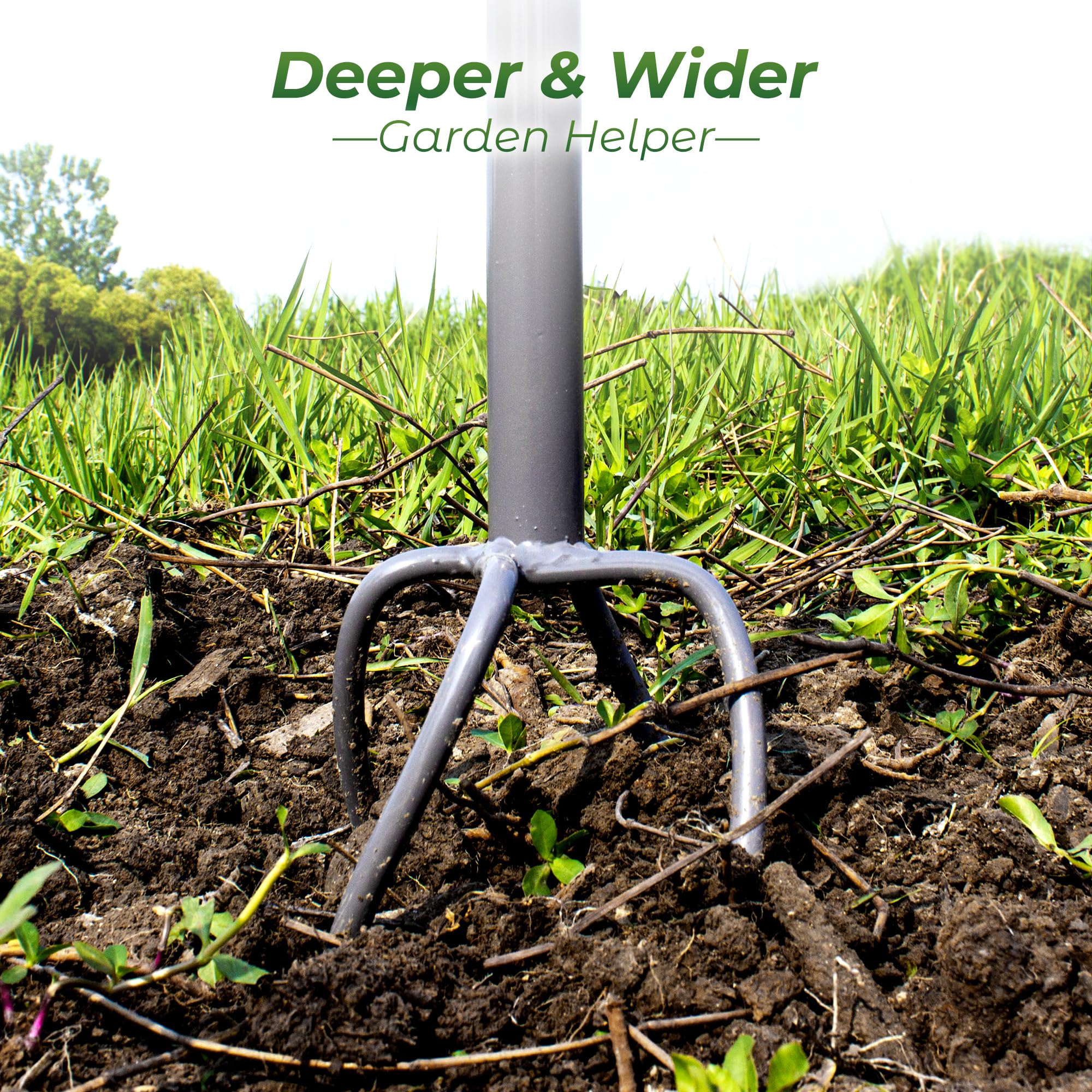 Walensee Twist Tiller with Large Steel Claw for Garden Soil Loosening