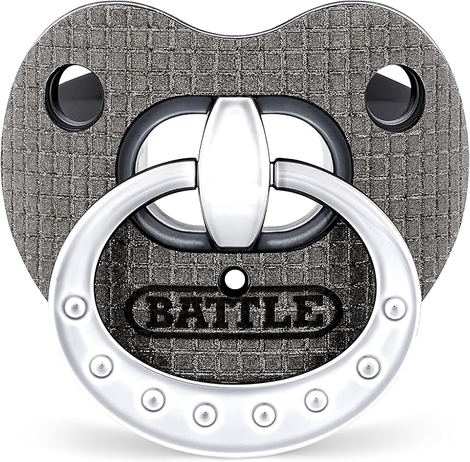 Battle Sports Binky Oxygen Football Mouthguard - Detachable Strap, Maximum Breathability, Works with Braces & No Boiling Required