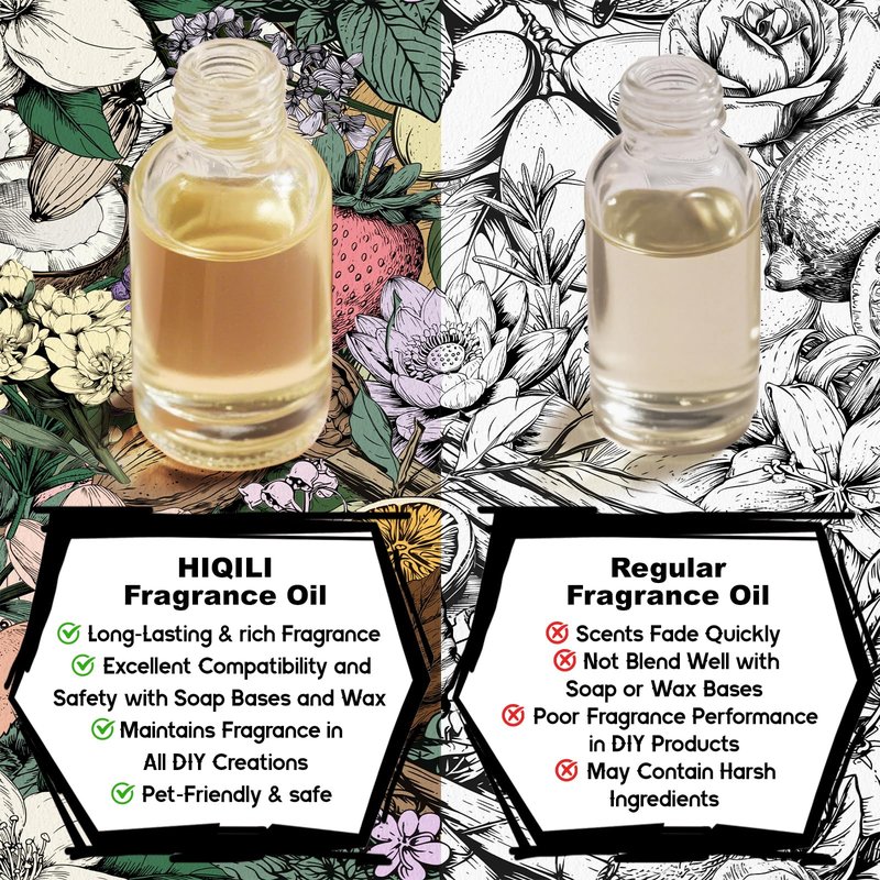 HIQILI Floral Oath Eternal Fragrance Oil, Jasmine & Peach Scents, Perfect for Soap & Candle Making, Essential Oil Diffusers, Skin and Body Scenting - 5.07 Fl Oz