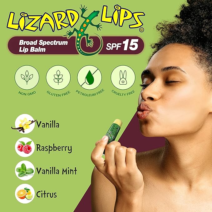 Lizard Lips SPF 15 Lip Balm (Vanilla Mint)