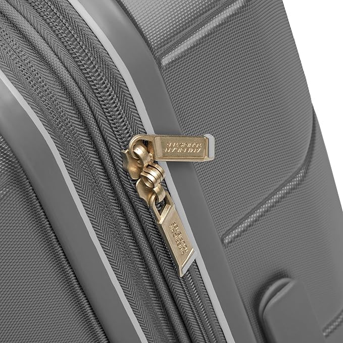 American Tourister Stratum 2.0 Expandable Hardside Luggage with Spinner Wheels, 2PC SET 20/24, Silver