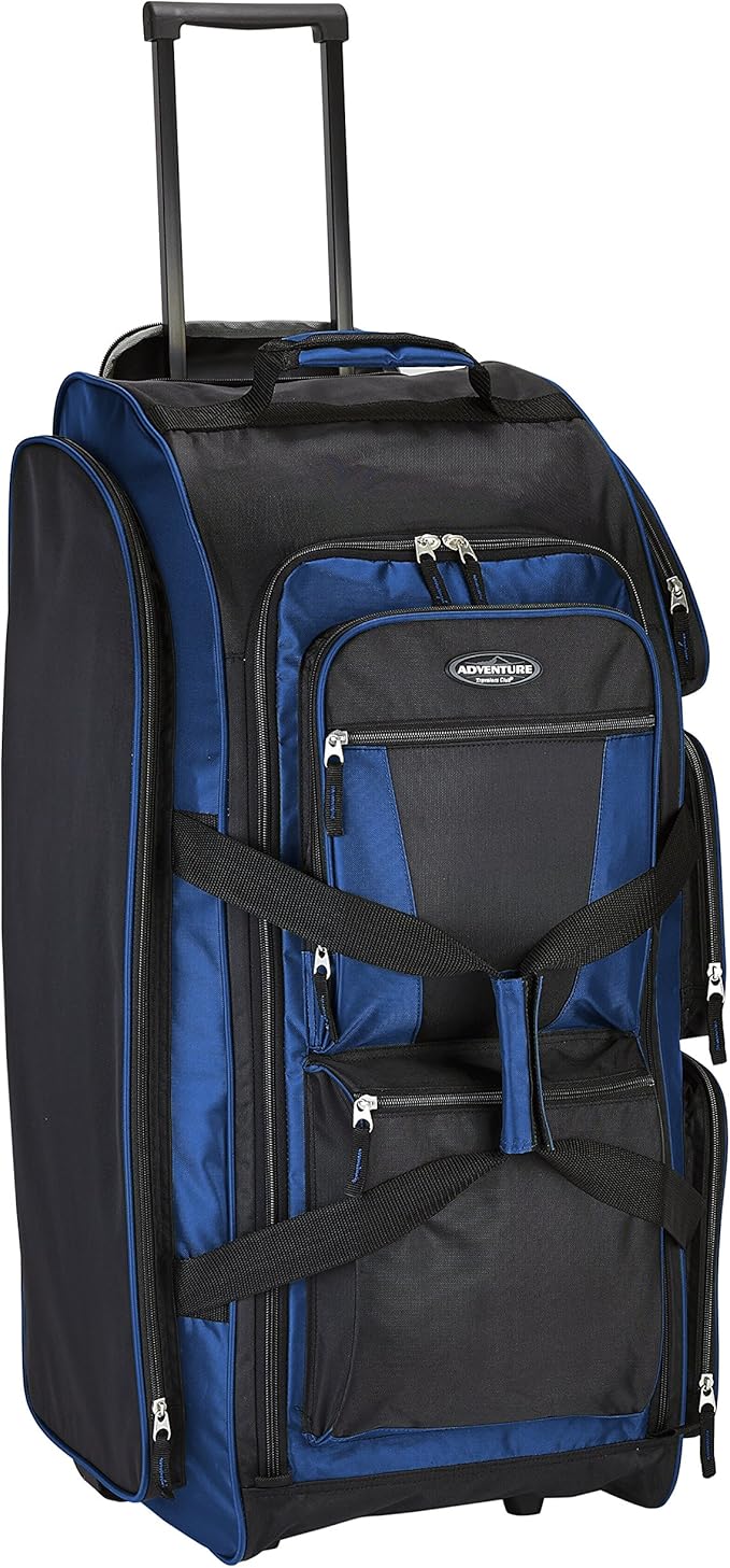 Travelers Club Xpedition 30 Inch Multi-Pocket Upright Rolling Duffel Bag