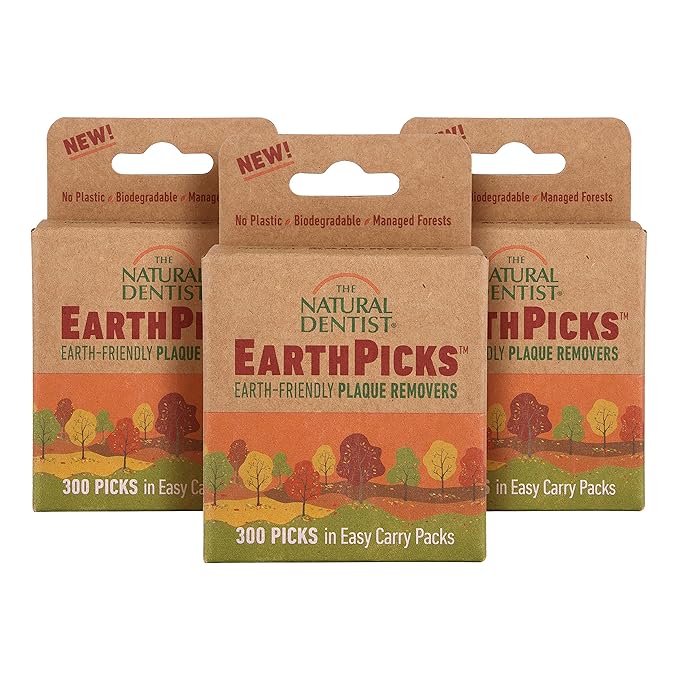 EarthPicks Plaque Removers - Better Than Floss Picks, 900 Count, Pocket-Sized Oral Health Solution, Eco-Friendly
