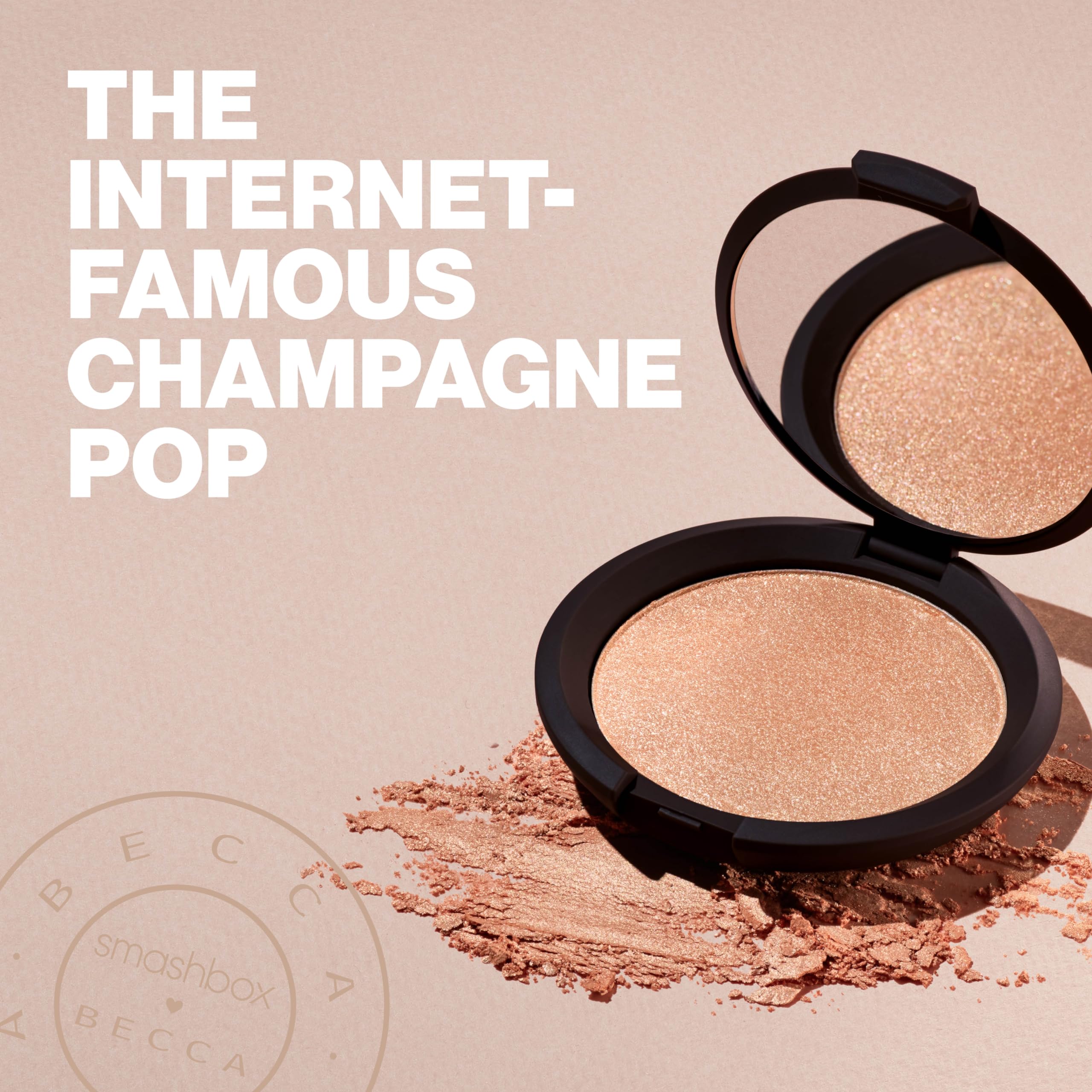 Smashbox X BECCA Shimmering Skin Perfector Pressed Highlighter | Creamy Formula that Melts into Skin for a Natural, Radiant, Glow-Boosting Highlight, 0.24 Ounce, Chocolate Geode