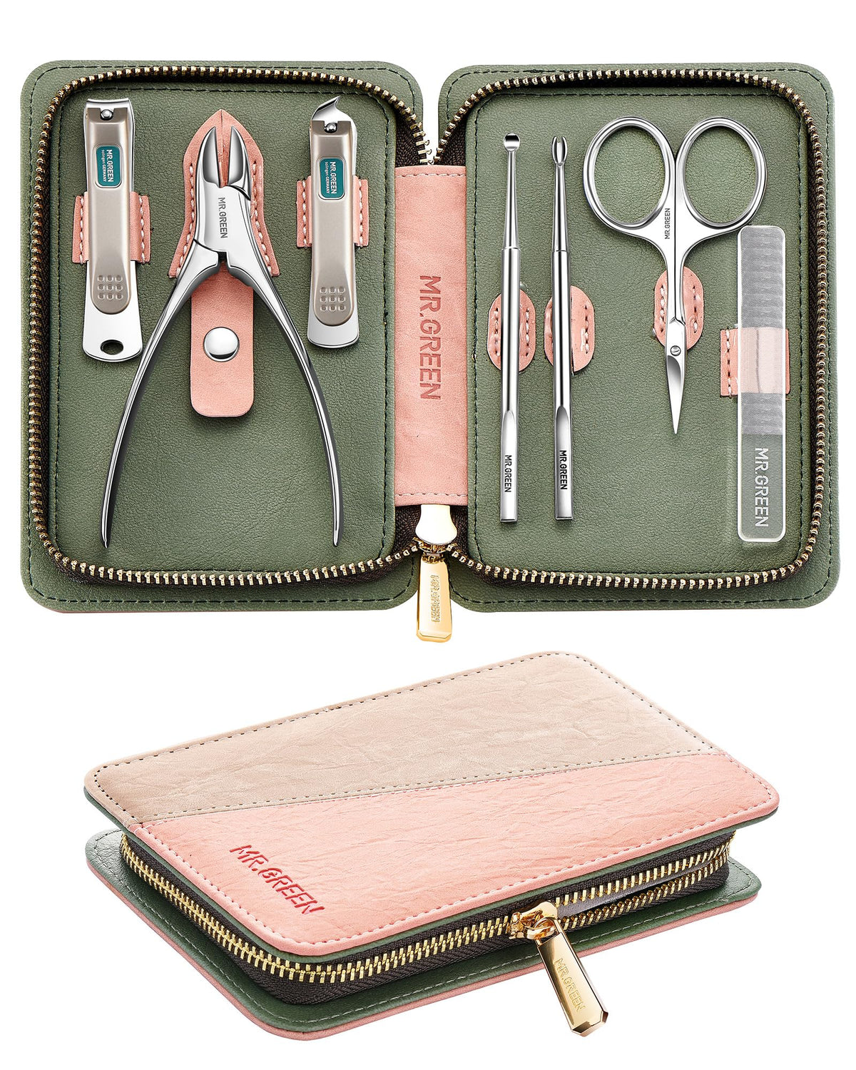 7Pcs Manicure Set, Pedicure Sets, Nail Clipper Sets，Stainless Steel Professional Nail Cutter with Travel Case