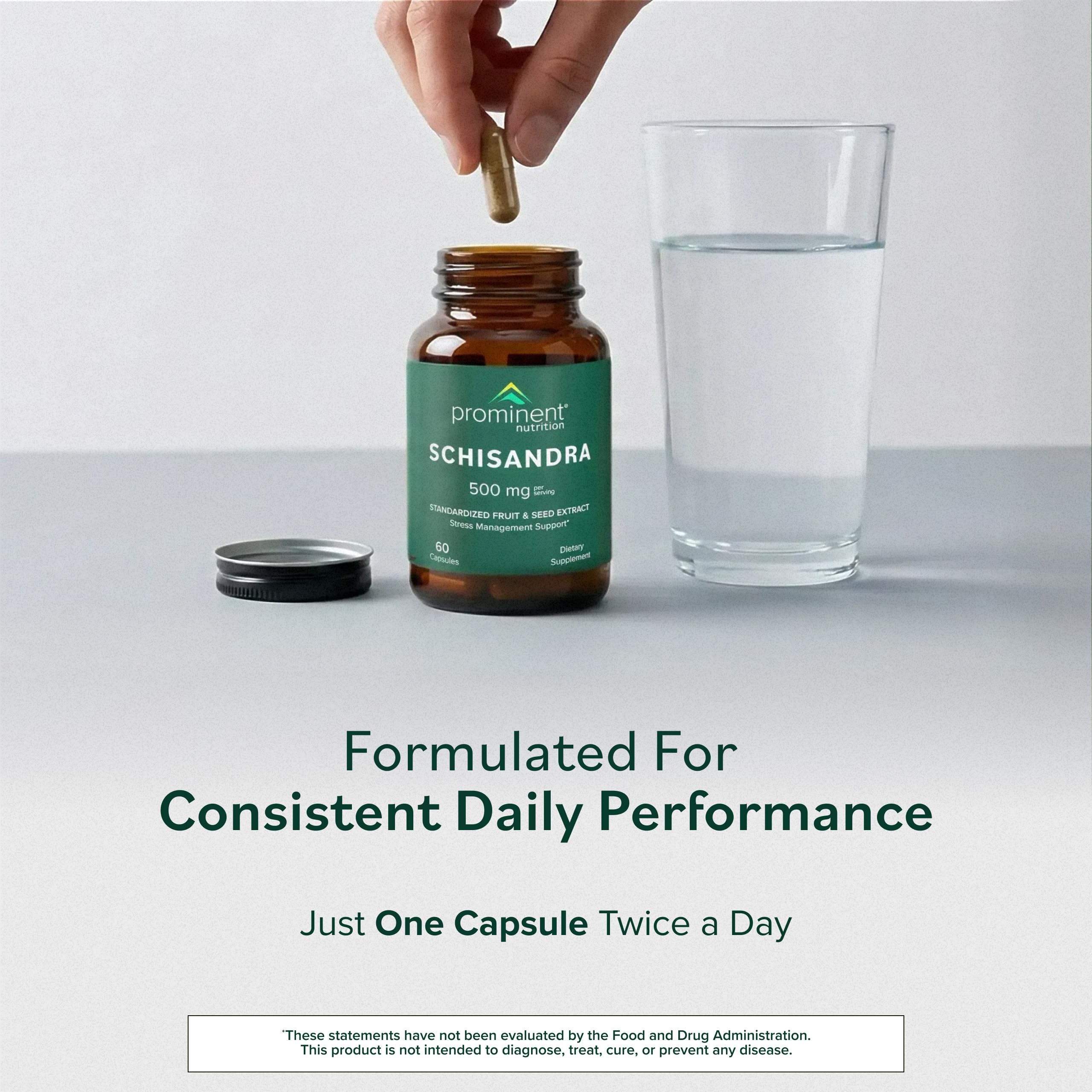 Prominent Nutrition Schisandra - Supplement for Liver & Stress Support - No Artificial Colors - Non-GMO, Vegan & Gluten-Free - 60 Capsules (60 Servings)