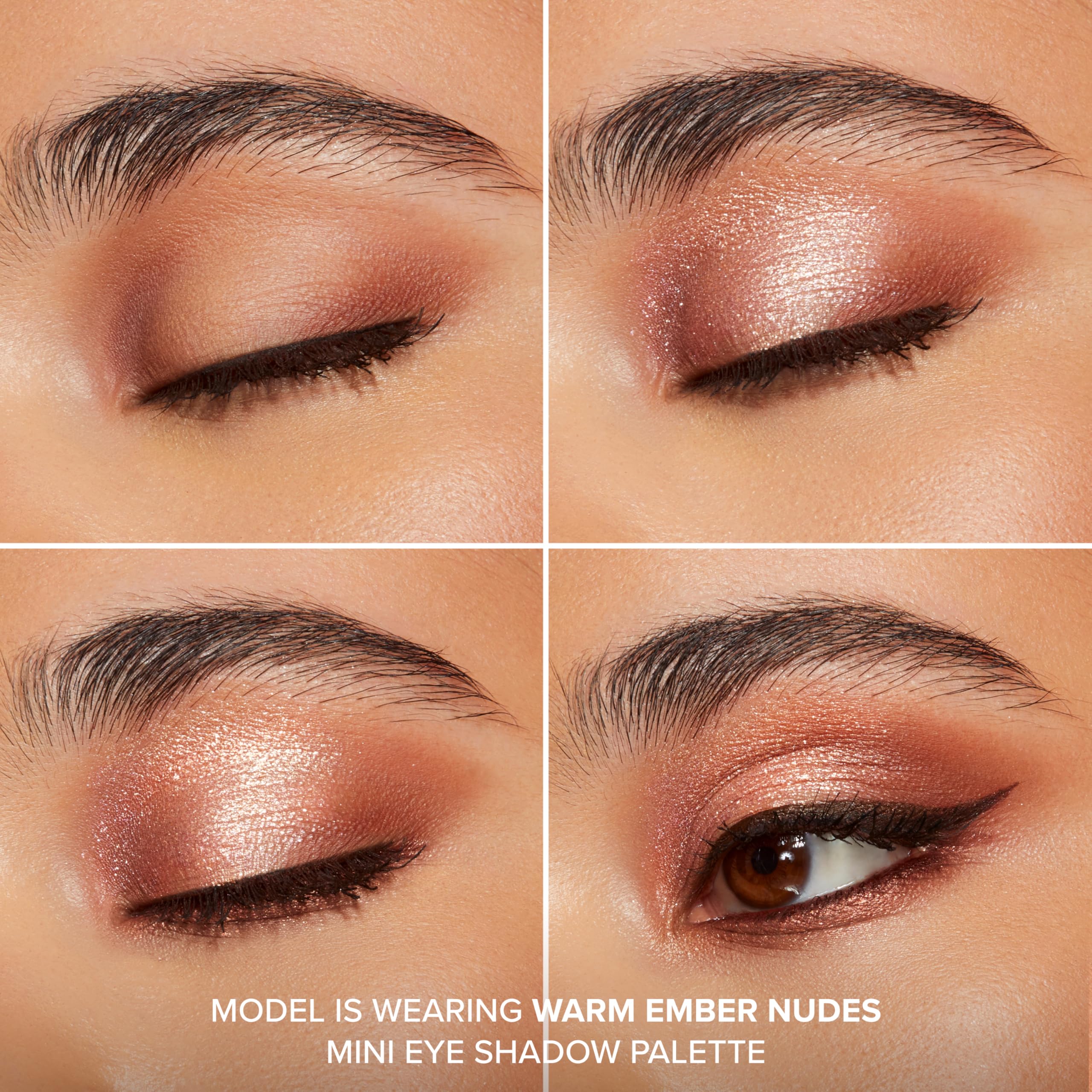 Too Faced Born This Way Natural Nudes Mini Eye Shadow Palette Makeup | Creamy, High Pigment Matte + Shimmer Shades, 0.2 Ounce, Warm Ember Nudes