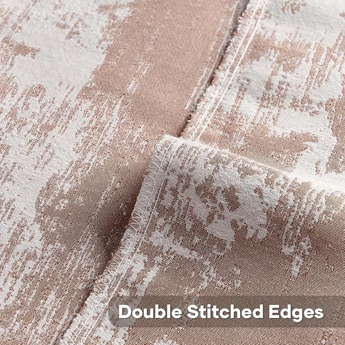 FUTEI Rust White Decorative Throw Pillow Covers 20x20 Inch Set of 2,Soft Faux Cashmere Jacquard - Textured & Cozy Cushion Case,Modern Home Decor for Couch Bed Living Room