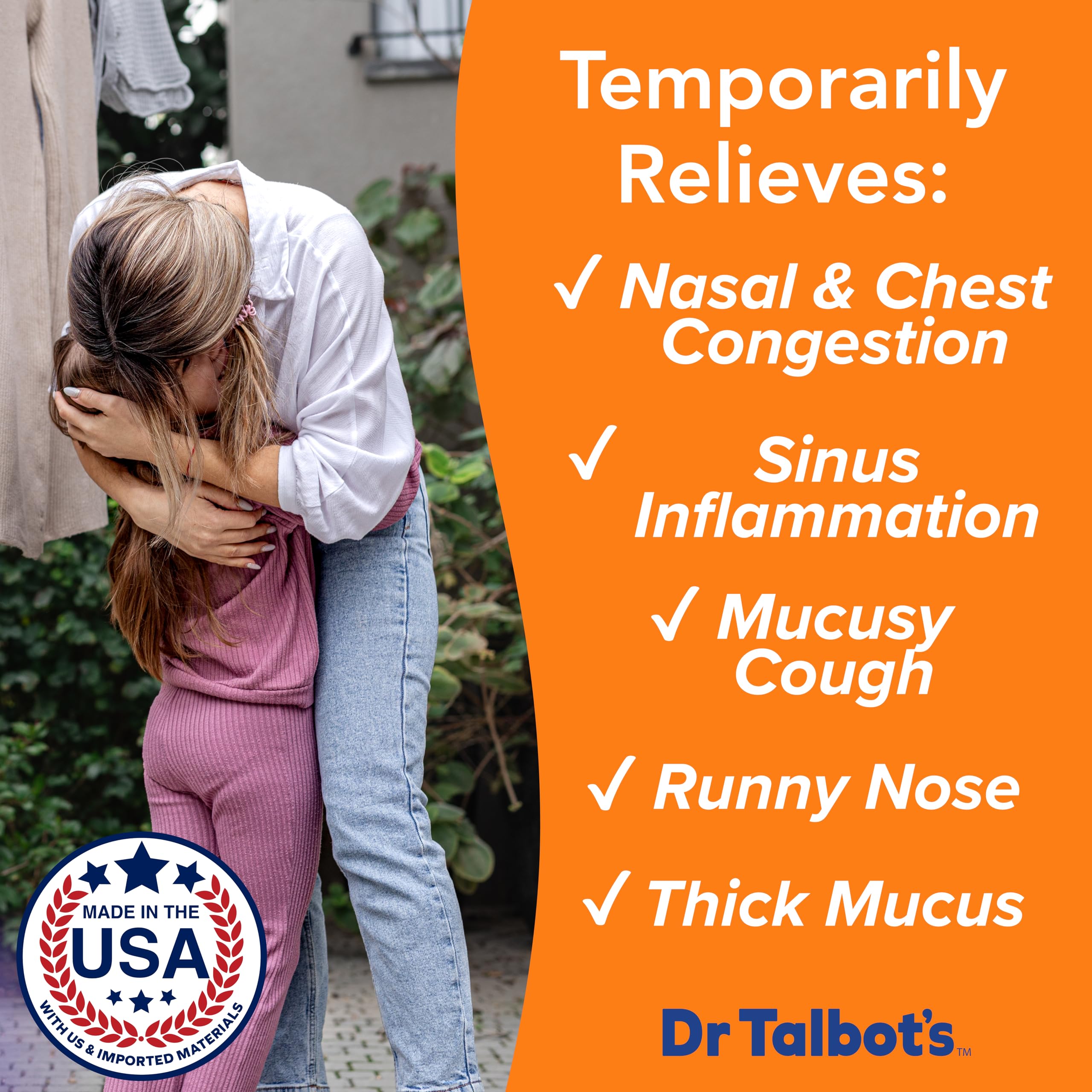 Dr. Talbot's Infant Mucus and Cold Relief with Cell Salts - 4 fl oz - Naturally Inspired Kids Cold Medicine - Grape Juice Flavor - Includes Syringe