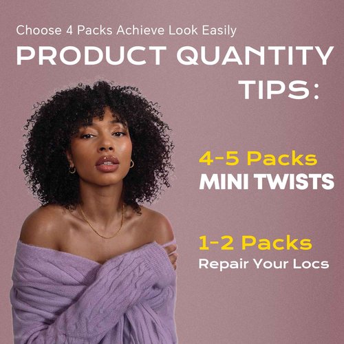 BLL Afro Kinkys Bulk Human Hair, 20 Inch 50 Gram 100% Human Hair for Mini Twist Braiding Dreadlock Loc Extensions Afro Kinky Curly Hair Bulk Black Color (1B, 20 Inch (Pack Of 1))