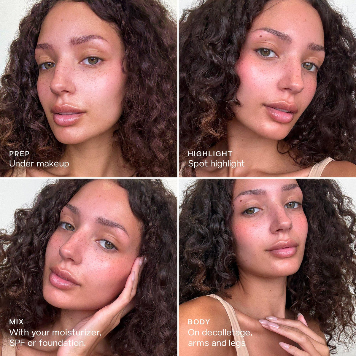 Saie Glowy Super Gel - Hydrating Makeup Primer and Illuminating Glow Serum Enriched with Vitamin C and Squalane Oil - All-Over Liquid Highlighter Makeup for Instant Glass Skin - Sunglow (1 oz)