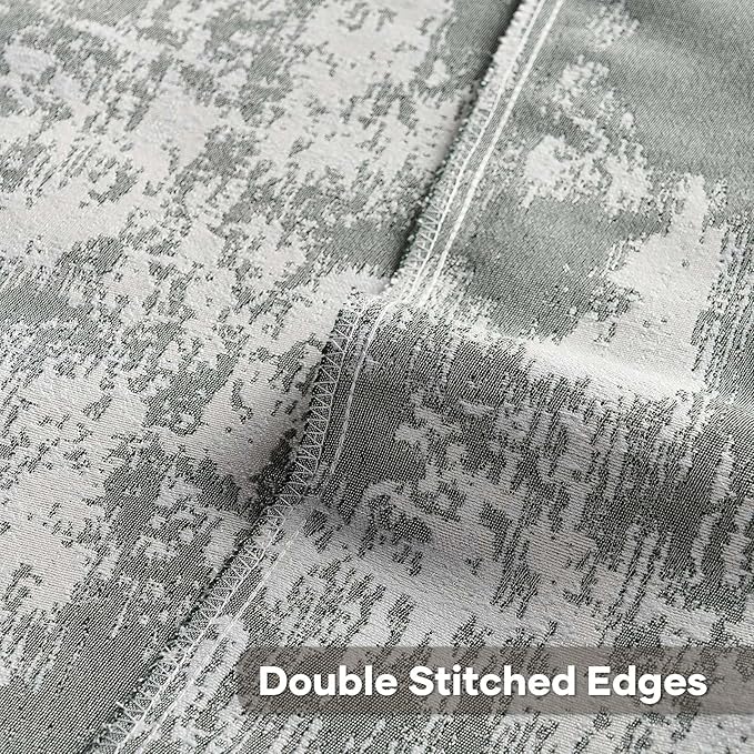 FUTEI Dark Green White Decorative Throw Pillow Covers 22x22 Inch Set of 2,Soft Faux Cashmere Jacquard - Textured & Cozy Cushion Case,Modern Home Decor for Couch Bed Living Room