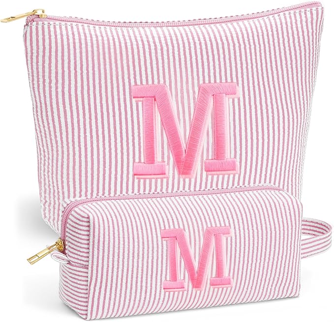 Stocking Stuffers for Teen Girls Gifts Trendy Stuff, 2025 Christmas Gifts Cute Makeup Bag, 6-12 Year Old Girl Birthday Gift, Personalized Christmas Stocking Stuffers for Girls, Light Pink M