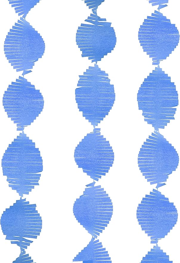 Elegant Royal Blue Tissue Fringe Garland - 9 ft. (1 Pc.) - Premium Paper, Stunning & Versatile Decor - Ideal for Any Events